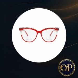 mossi occhiali – gafa Óptica dama roja y carey translúcido cat eye