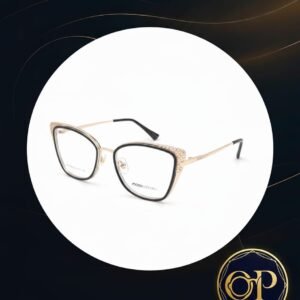 mossi occhiali – gafa Óptica dama dorada con frente negro